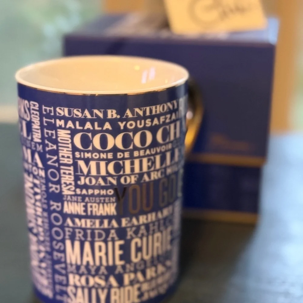 Hallmark 4 1/2” Blue & Gold Inspirational “You Go Girl”Mug